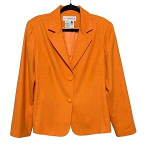 Sag Harbor Vintage Wool Blend Blazer Womens Sz 14 Dopamine Dressing Retro Preppy